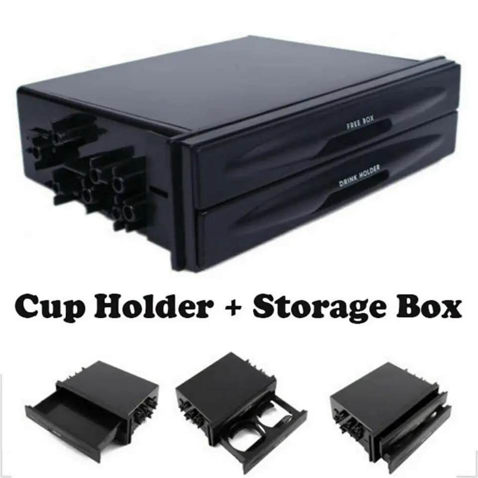 Automobilový rádiový box kompaktný pre vozidlo viacúčelové dvojité vrstvy Storage Box Universal Double Single Din Radio vrecková súprava pre vozidlo