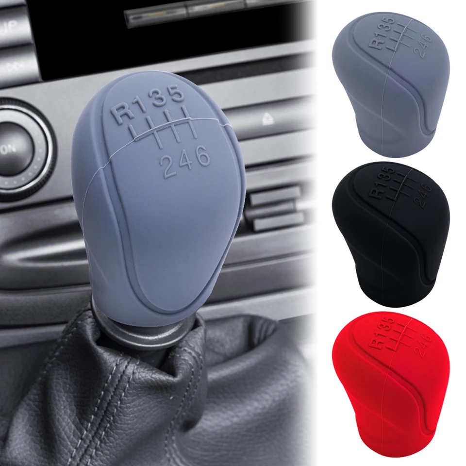 Automobilový silikónový radiaci gombík Cover Ship Ship Ship Shift Non-Slip Grip Rukoverka Ochranné kryty príručka 6-stupňový interiérový príslušenstvo automobilu