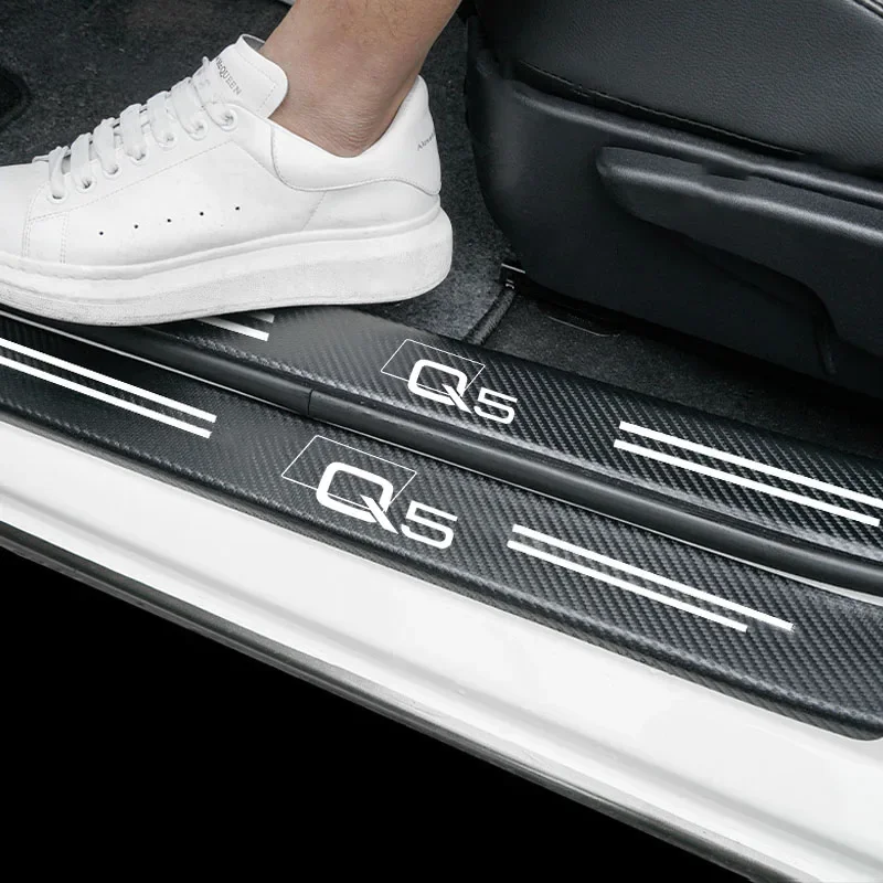 Automobilový strážny prahový prahový ochranný kryt prebiehajúcich vstupných dosiek Pedál Pedál Pedál pre Audi Q5 Auto príslušenku Senior Sense Witerproof