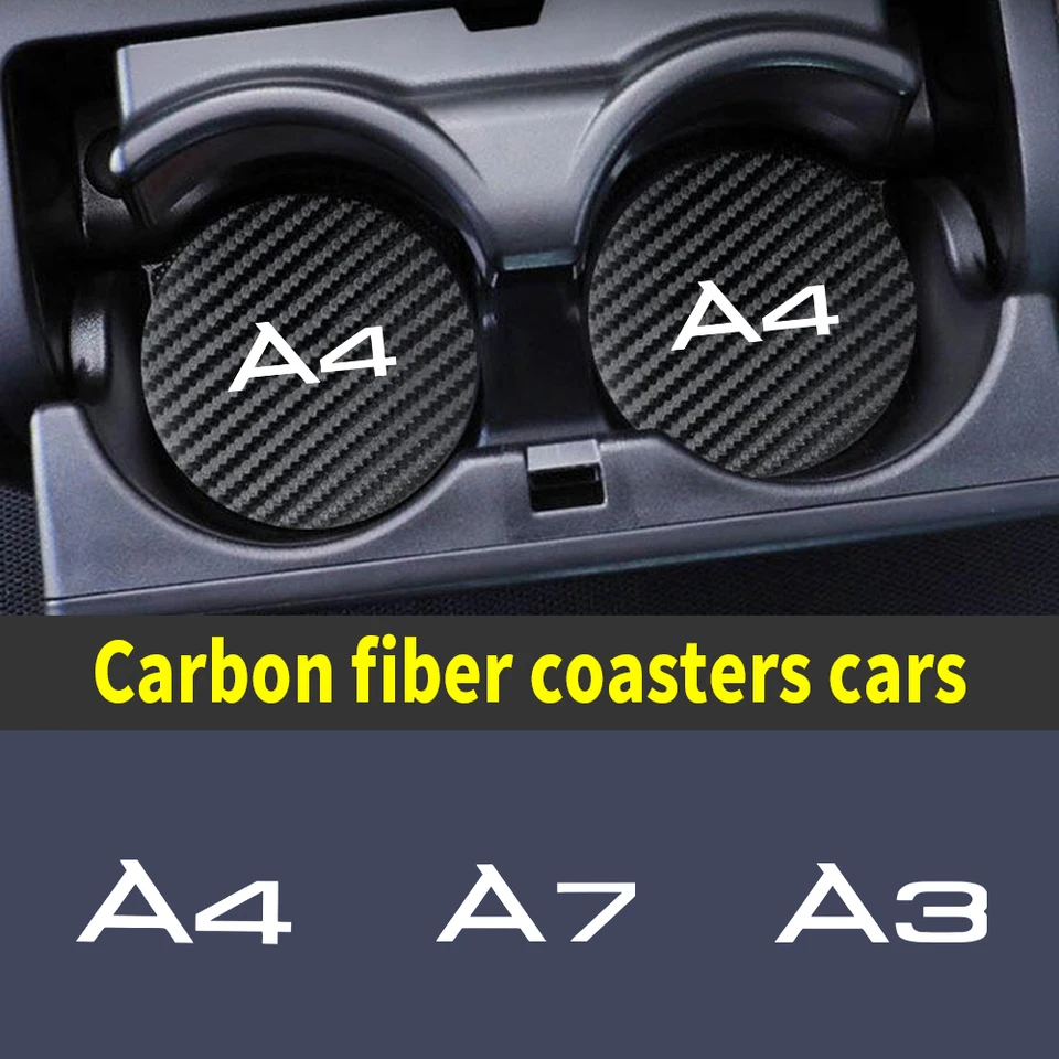 Automobilový šál nekĺzavým rohožovým rohožovým vozidlom Coaster Coaster Ochranná podložka pre držiak pre Audi A1 A2 A3 A4 A5 A6 A7 A8 Auto Auto príslušenstvo