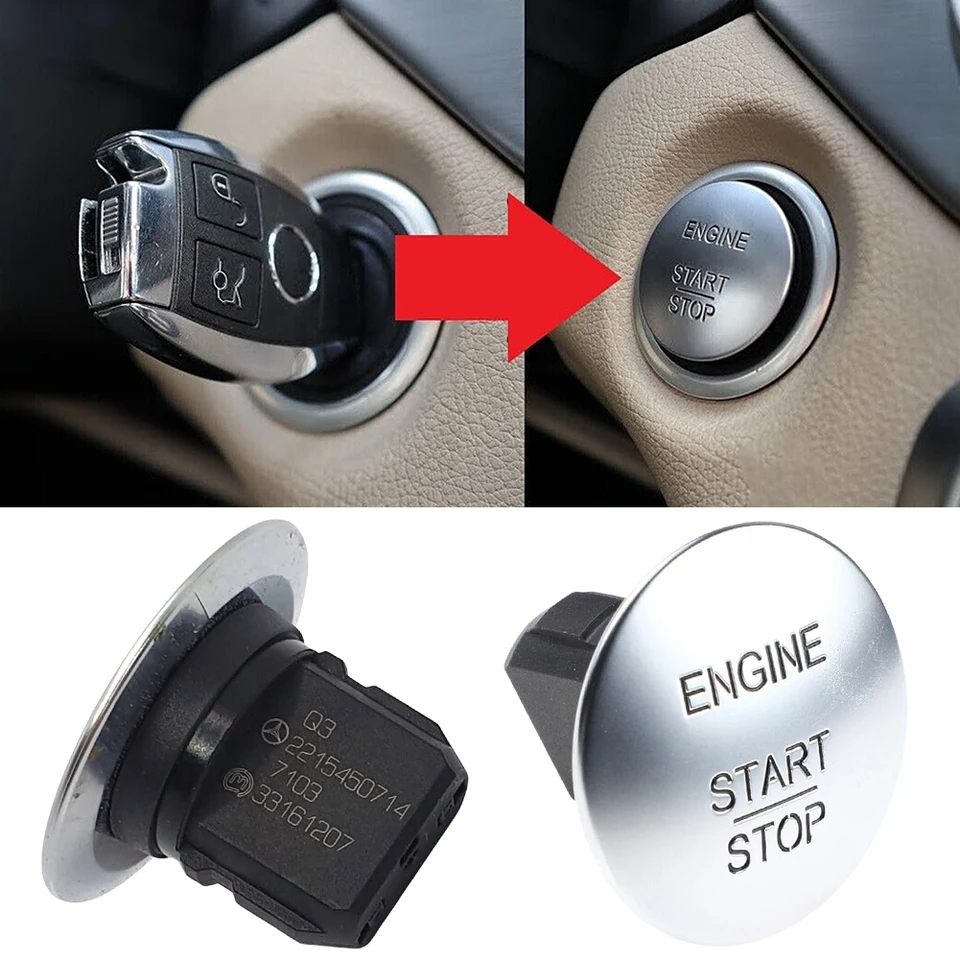 Automobily bez kliknutia na jedno kliknutie Štart Stop Stop Button Engnition Ignition One-Click Tlačidlo Štart pre triedu Mercedes Benz e Gl Ml