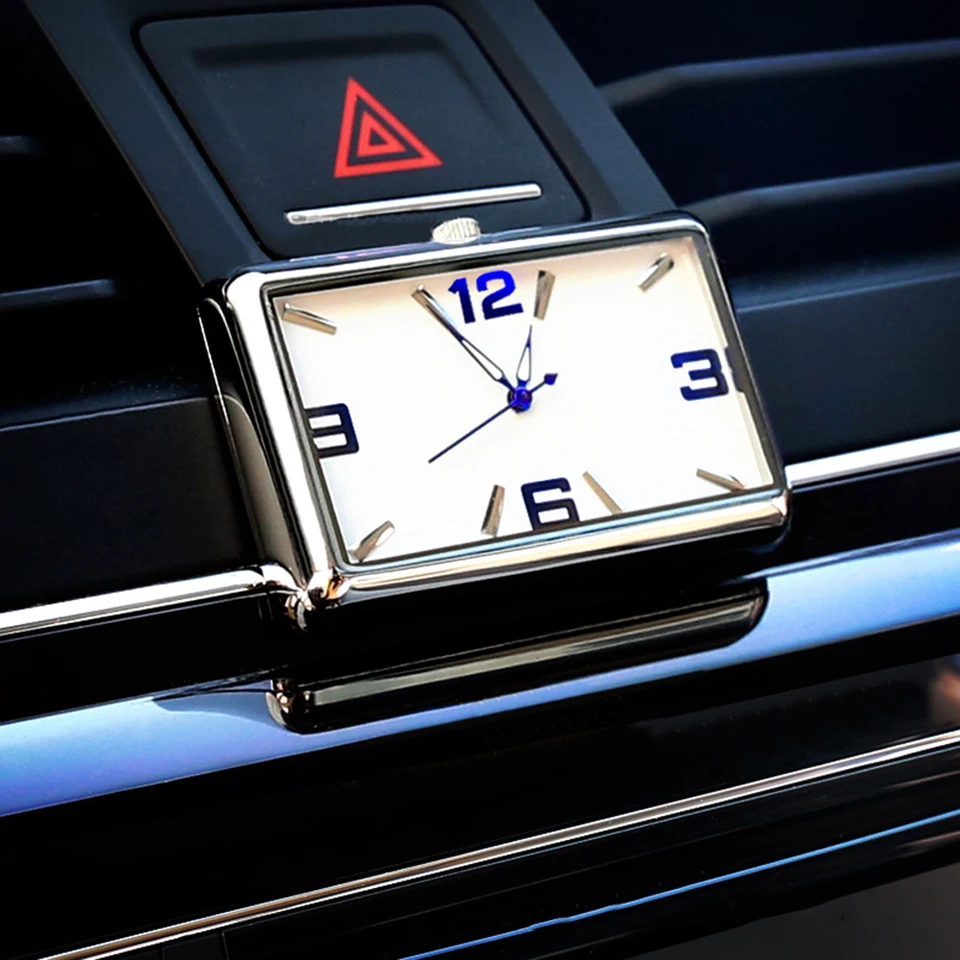 Automobily Quartz Automobily interiér Stick-on Watch High Grade Auto vozidlo Dashboard Time Display Clock v príslušenstve auta