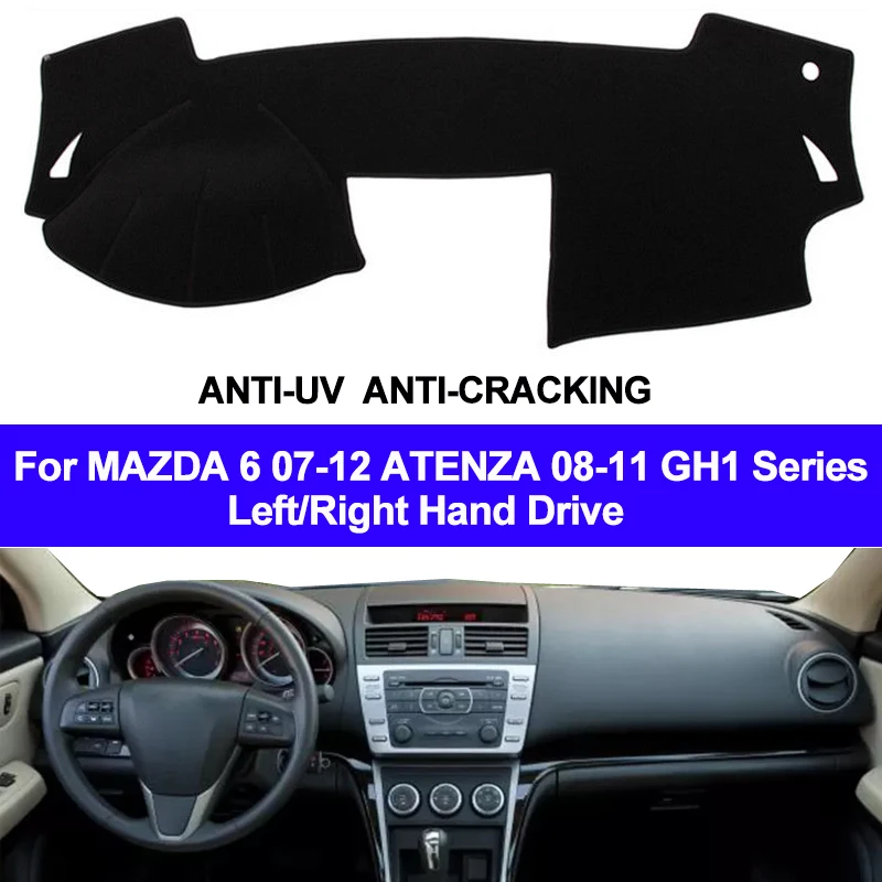 Automobunkový kryt Dash Dash Mat Carpet Cape pre Mazdu 6 2007 - 2012 Atenza 2008 - 2011 GH1 Series LHD RHD 2 vrstvy Auto Sunshade