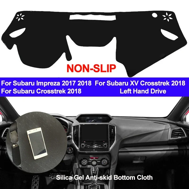 Automobunkový kryt Silikónový šmykľavka pre Subaru Impreza 2017 2018 Dash Mat Mat Anti-UV Carpet Dashmat Sun Shade Car Styling