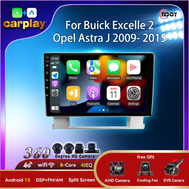 Autoradio CarPlay Android Auto Bluetooth Car Stereo Radio pre Buick Excelle 2 2009-2015 Opel Astra J 2009- 2015 Autoradio FM AM AM