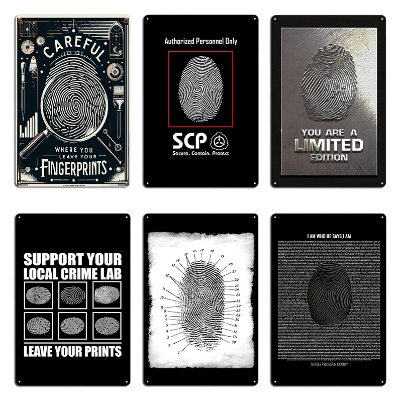 Autorizovaný personál nechajte iba vaše prsty výtlačky kovové znamenie Funny obývacia izba Pub Plates Designs Vytvorte cínový znak plagát