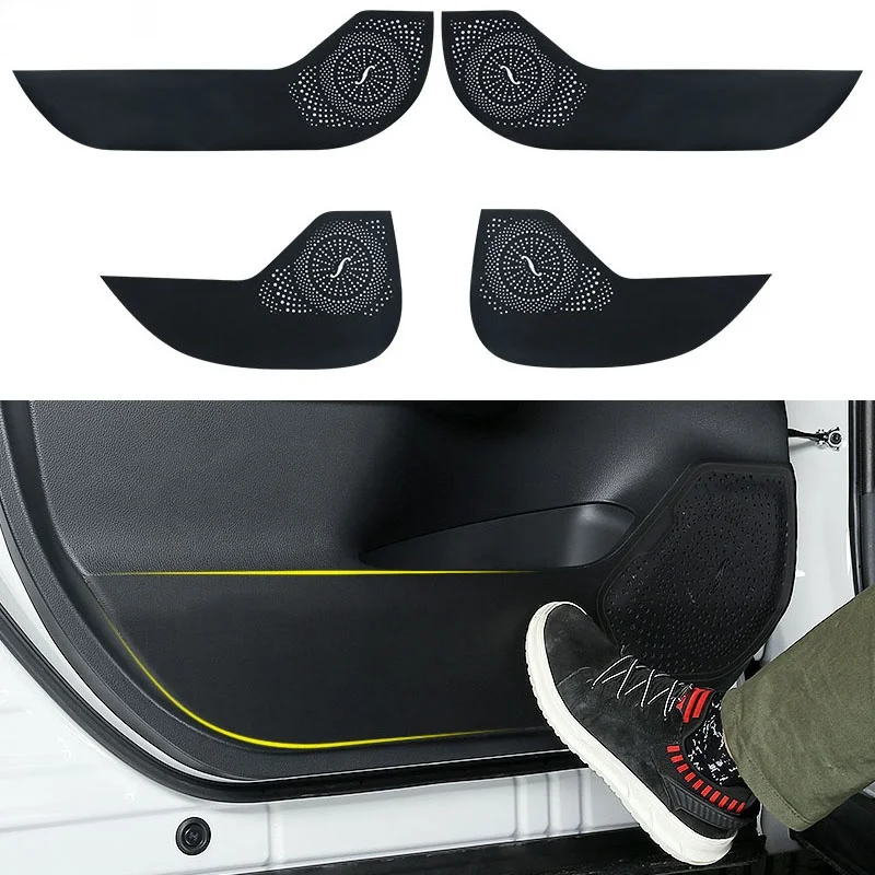Autorálne chrániče podložky Pad Plank Plank Anti Kick Pad Anti-Dirty Pad Mat Cover Sticker pre Toyota Rav4 RAV-4 2019 2020 2021 Accessorie