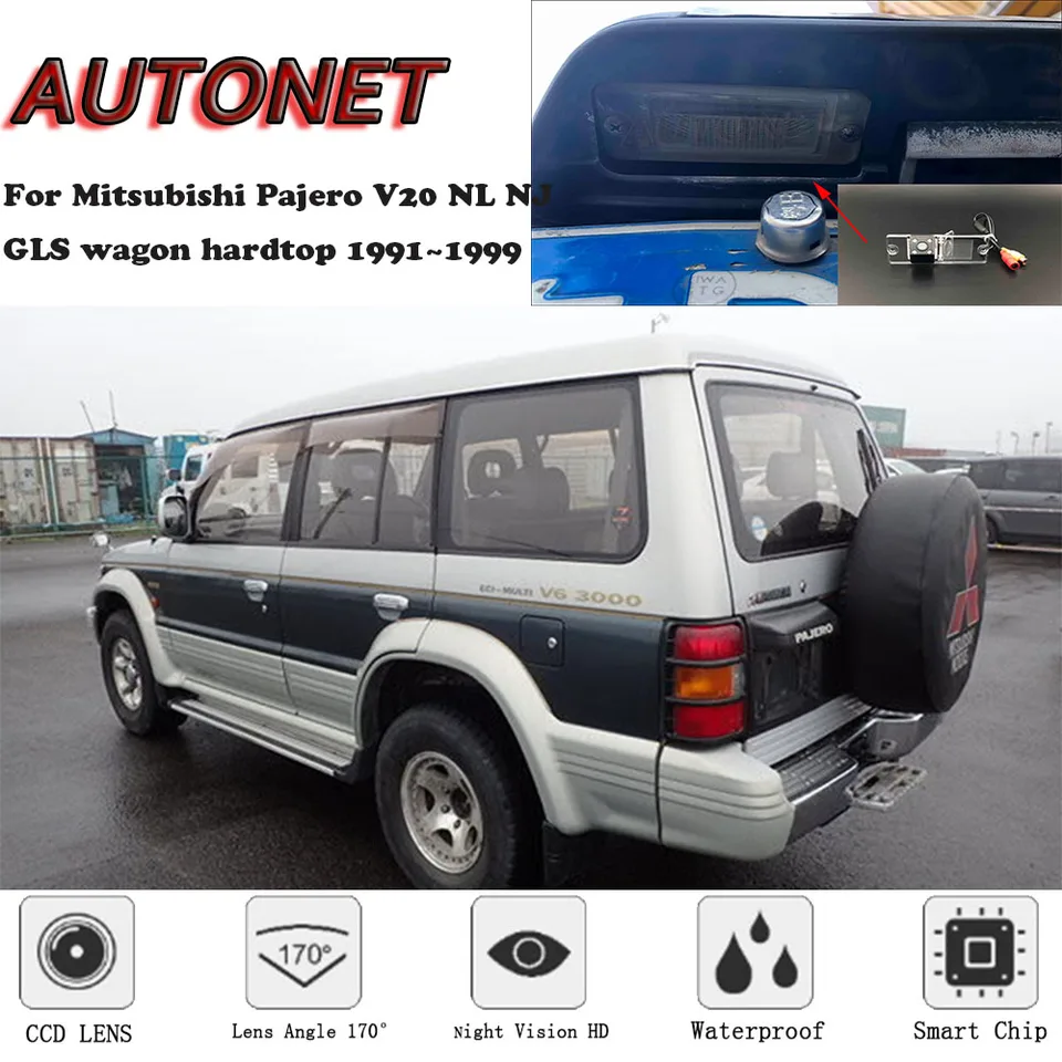 Autotonet Backup Zadný pohľad pre fotoaparát pre Mitsubishi Pajero V20 NL NJ GLS Wagon Hardtop 1991 ~ 1999 CCD/Night Vision/Parking Camera