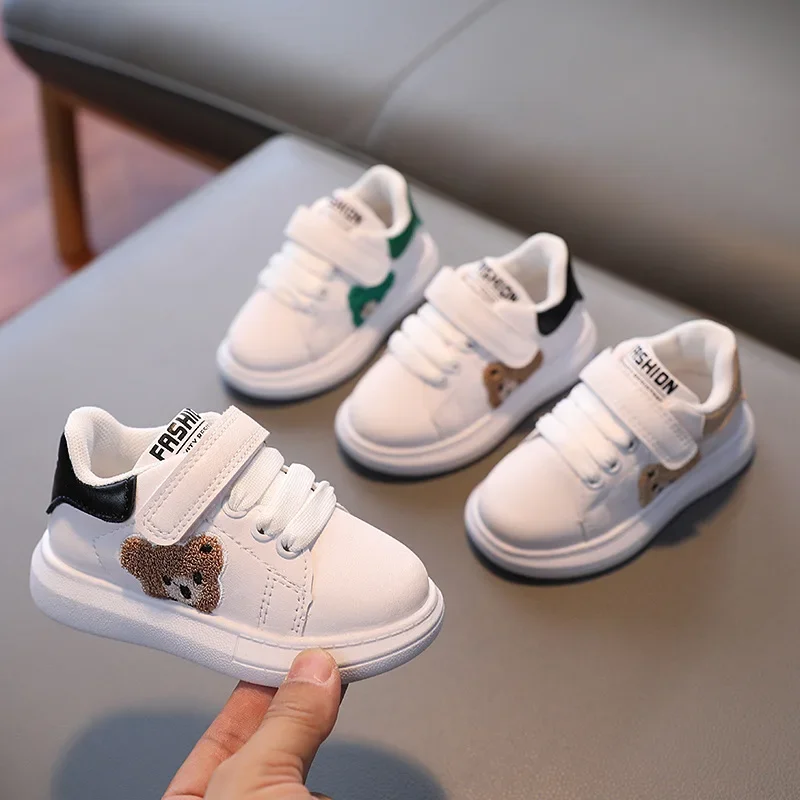 Autumn Baby Boys Girls Panda Sneakers 1-6 rok batoľatá módne športové dosky Flats Dojčenské topánky