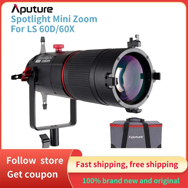 Auture Spotlight Mini 2x Zoom Nastaviteľné zaostrené projekčné objektív pre LS 60D/60X LED Video Photography Lights