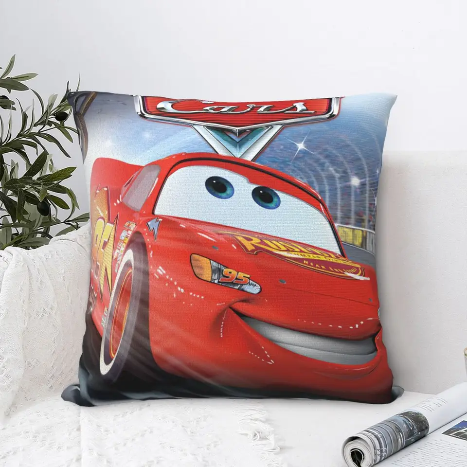 Autá blesk McQueen vankúšový obal vankúš poťah mäkký grafický vankúš pokry