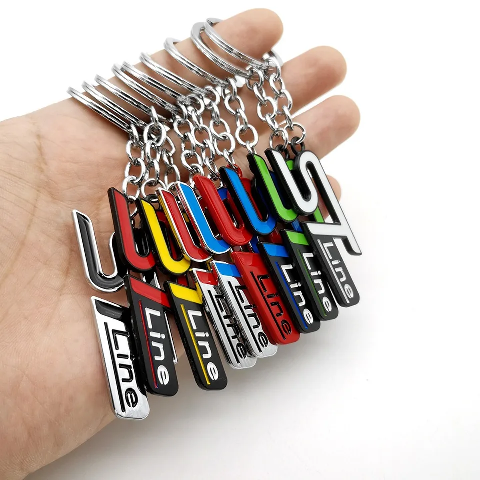 Autá Keychain St Badge Keyring Metal Key Chain Ring Držiteľ pre Ford St Logo Focus Fiesta EcoSport 2009 - 2015 Mondeo Kuga Fusion