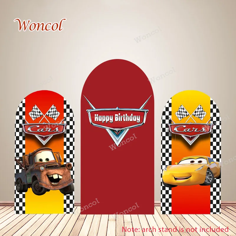 Autá oblúk chlapec narodeniny bábätká Baby Sprchdrop Disney Cars obojstranný oblúkový kryt dekorácie Photography rekvizity