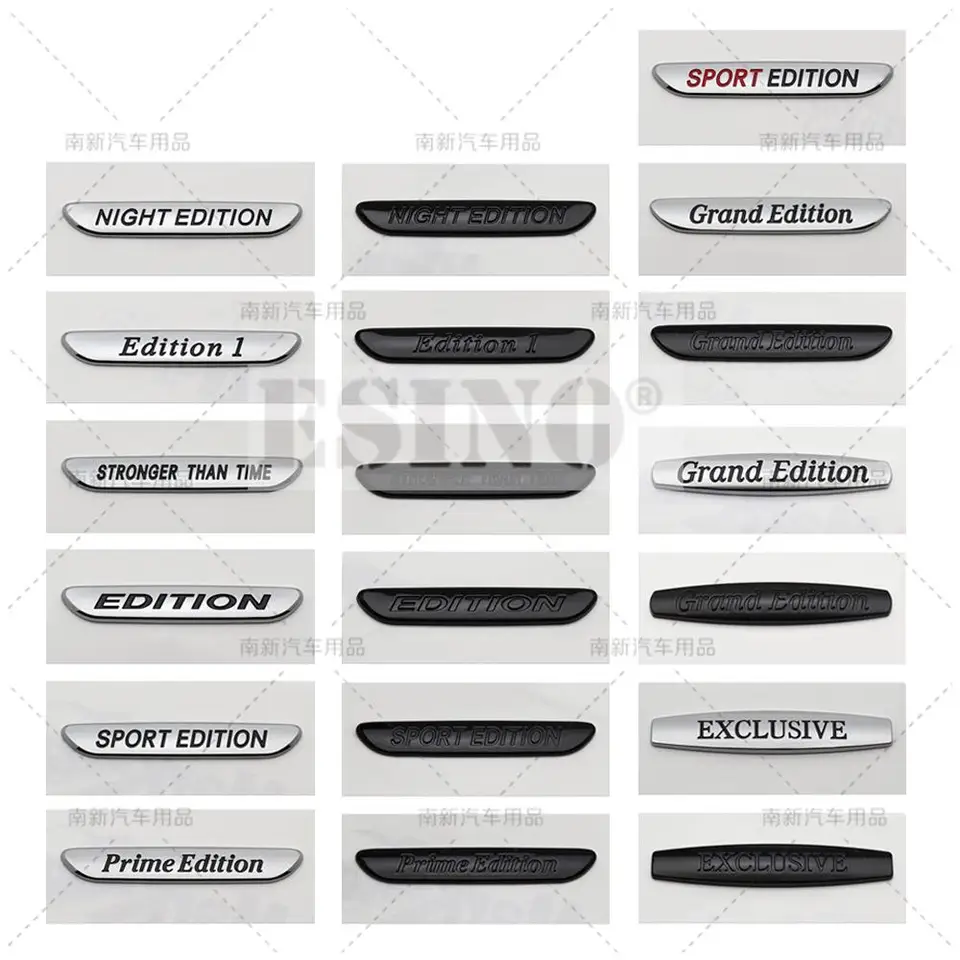 Autá Styling 3D Prime Night Edition Grand Exclusive Sport Edition Metal Car Body Fender Trunk Zinc Zinc Adhesive Badge Emblem