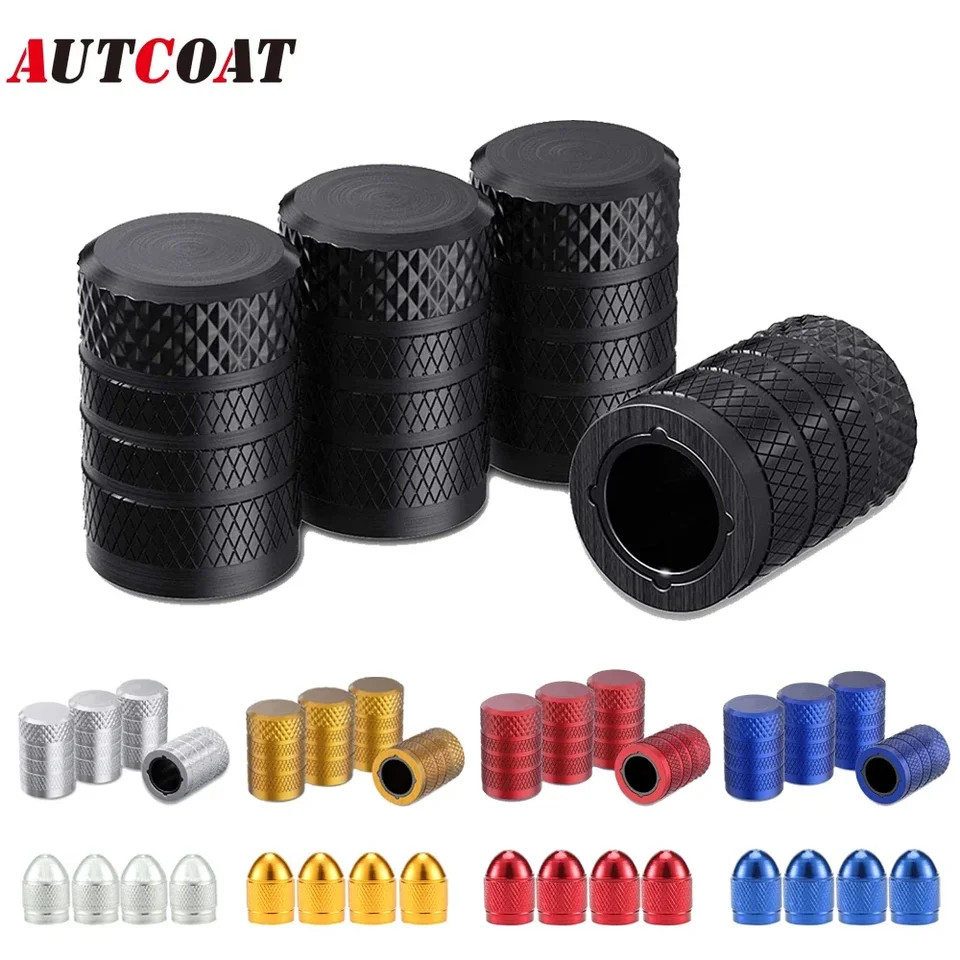 Auutcoat 4ks pneumatiky Pneumatiky Smel Caps, Caps Aluminium Tire Velve Cap, Universal Stone Covers pre automobily SUV a bicykle
