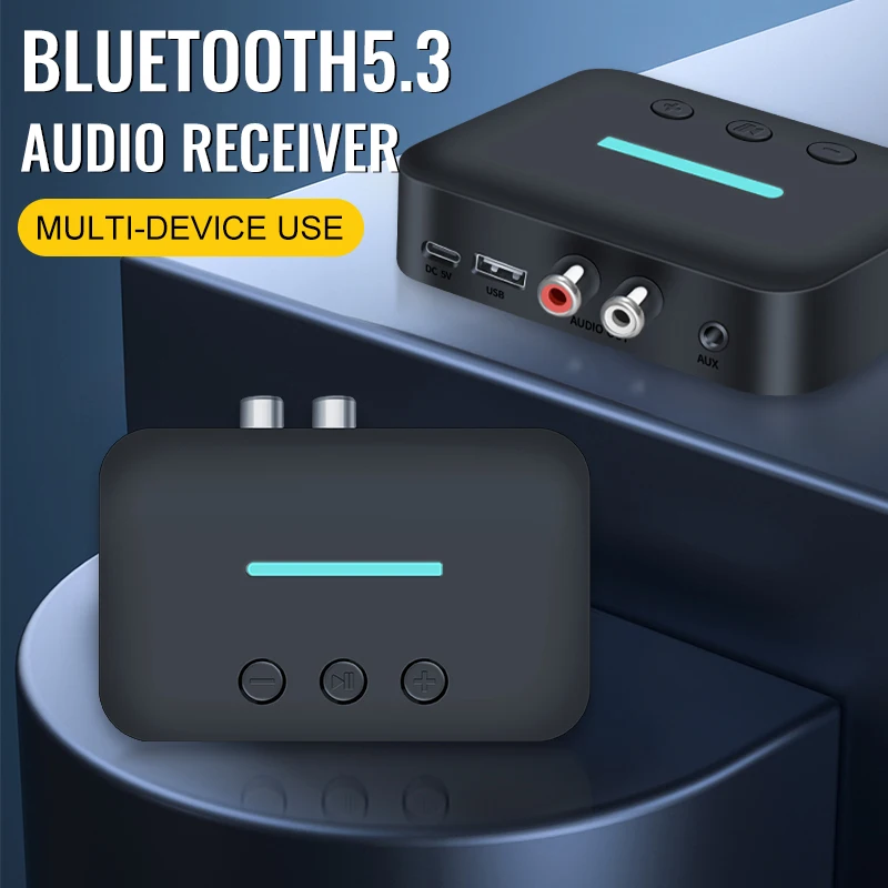 Aux Bluetooth 5.3 Adaptér prijímača Home Stereo Aux 3,5 mm Jack RCA Bluetooth Audio Wireless Adapter pre TV Starý stereofónny prijímač