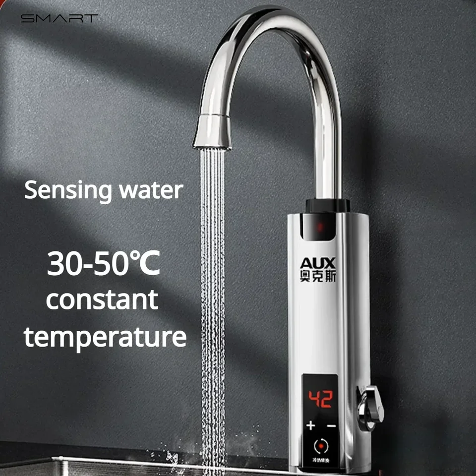 Aux Electric Hot Water Faucet. Okamžité kúrenie. Frekvenčná konštantná teplota. Kuchynský poklad. Domáca nevyhnutná