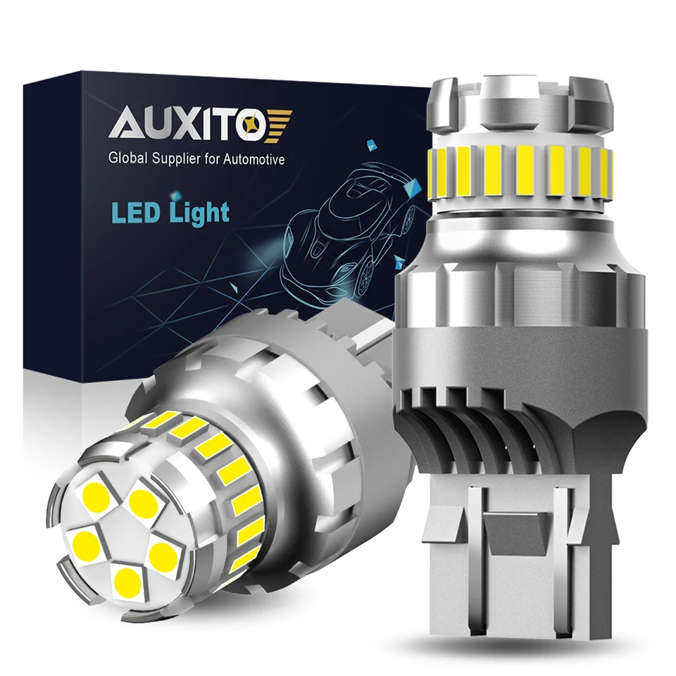 Auxito 2ks T20 LED 7443 W21/5W 7440 W21W LED žiarovka 6500k White Car Pathing Poloha DRL DENTIME RUNG LAMP 12V