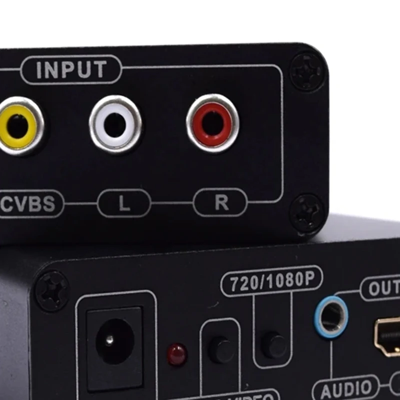 AV S -Video CVBS Converter Audio -Compatible to S Video+SS Video Composite Switcher Adapter UPScaler HD 3RCA EU Plug