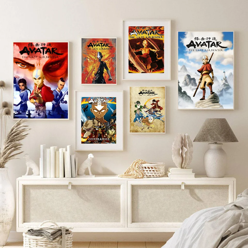 Avatar Posledný Airbender Classic Movie Plagáty Fancy Wall Sticker pre obývaciu izbu barová dekorácia miestnosť na stenu dekoráciu