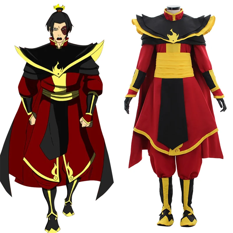 Avatar posledný Airbender Fire Nation Prince Zuko Azula Cosplay Costume Full Set Halloween Fancy Party Suit