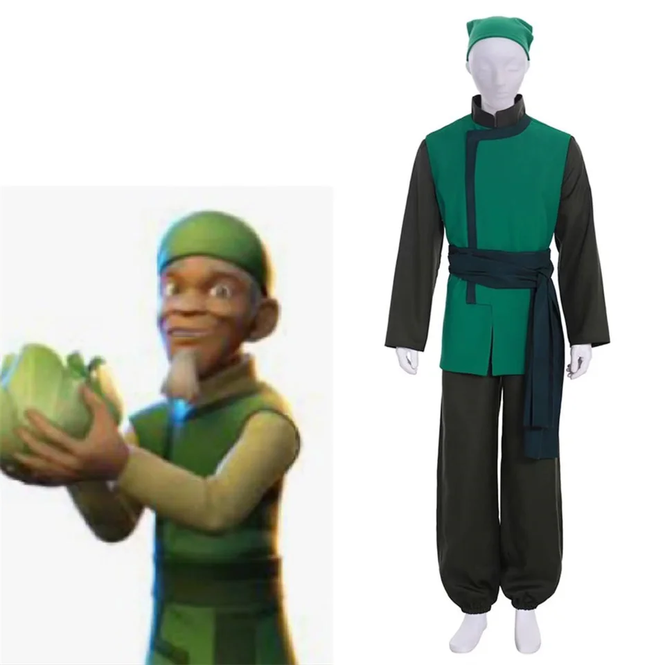 Avatar Posledný kapusta Airbender Merchant Cosplay kostým mužov oblek s opaskom klobúk Halloween Karneval outfit