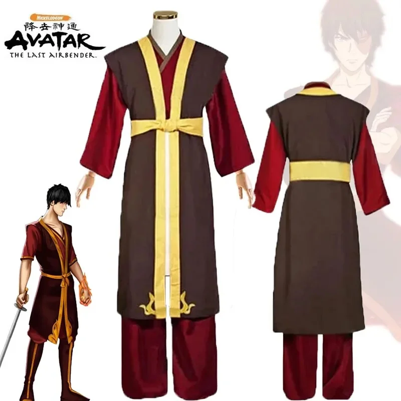 Avatar Posledný kostým Airbender Anime Cosplay kostým Zuko King's Prince Vest Pants Outfits Dospelý muži
