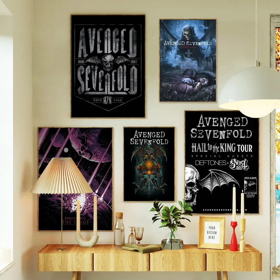 Avenged Sevenfold Canvas Painting Plagát výtlačky nástenné umenie plagát pre modernú rodinnú obývaciu izbu Domovod