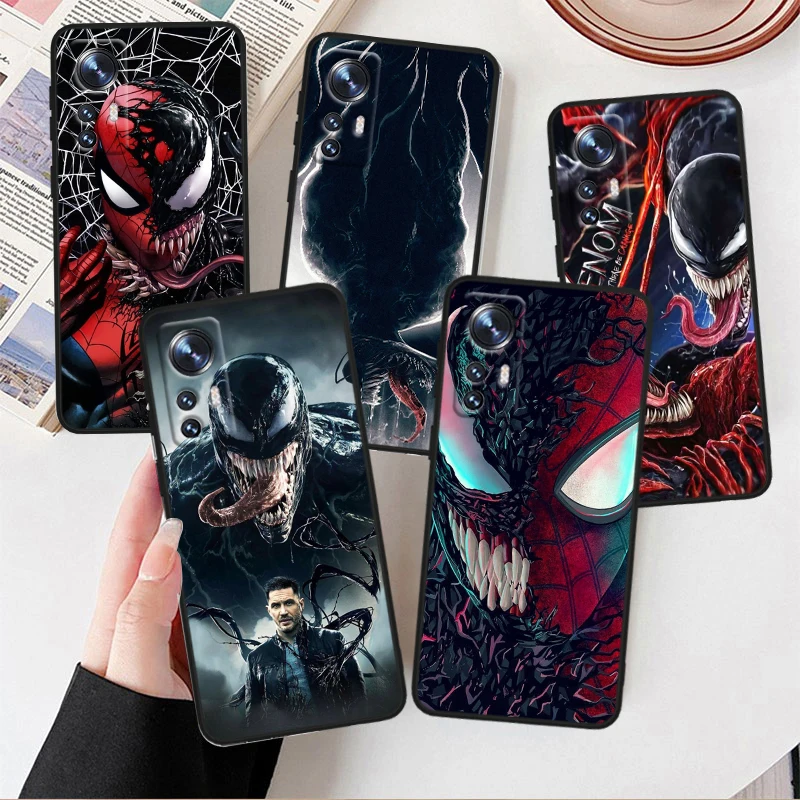 Avengers Hero Venom Man pre Xiaomi mi poznámka 10T 10S 10 9T 9 SE 8 CC9E A3 5G Lite Pro Soft Silikone Black Puzdro