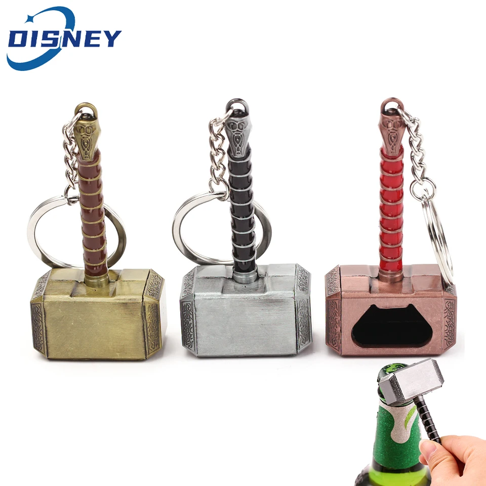 Avengers Thor Hammer Pendant Keychain superhrdina Thor Odinson otvára pivo otvárače kľúča