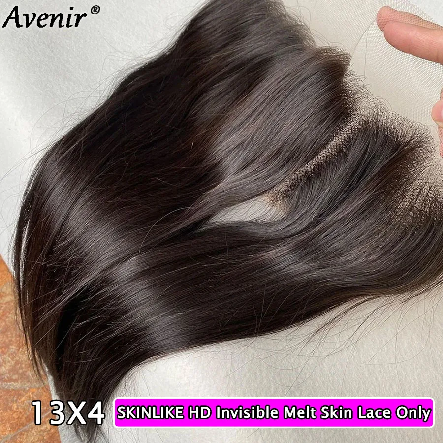 Avenir 13x4 HD Lace Frontal Iba Straight and Body Wave Frontal 100% ľudské vlasy Česné čipky iba prírodné farby remy vlasy