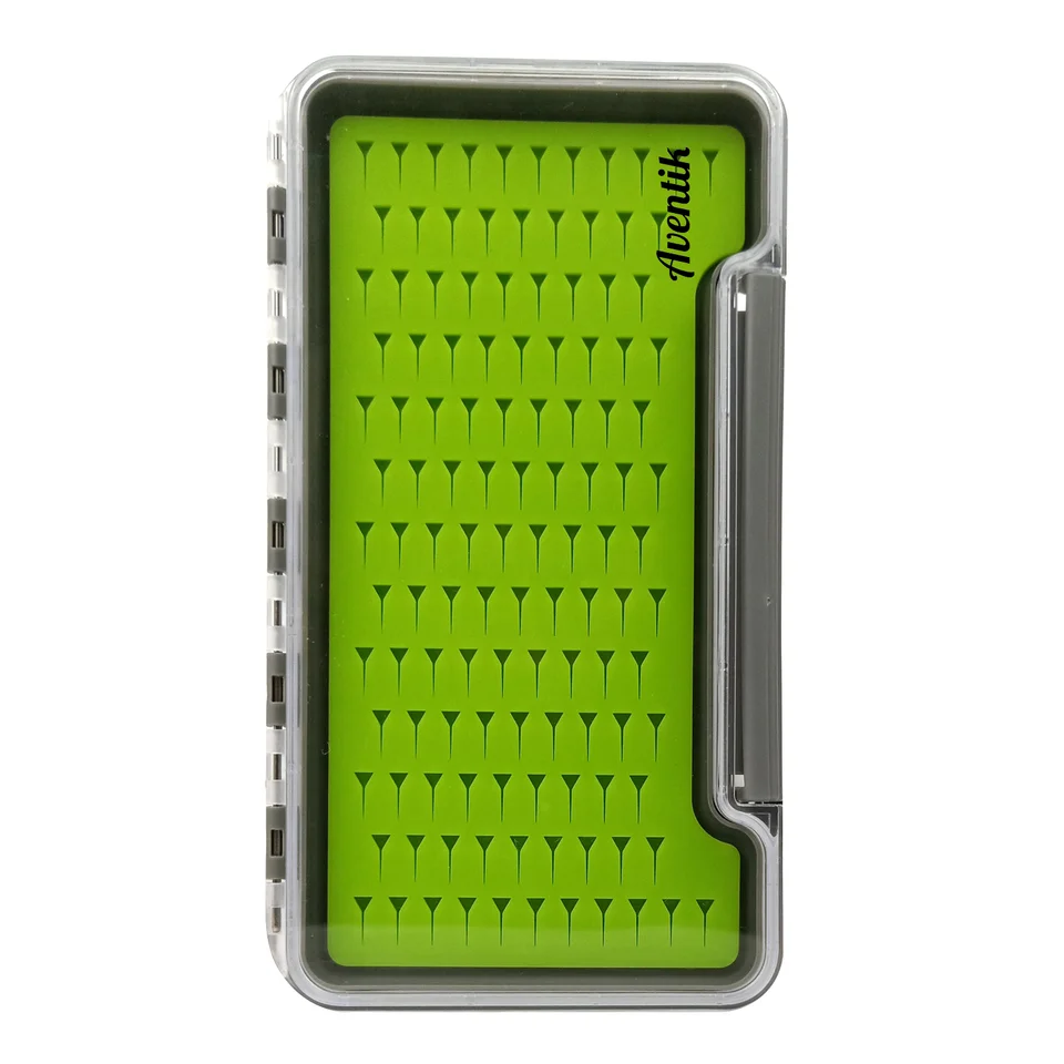 Aventik Fly Fishing Boxes Silikone Slim Fishing Storage Storage Rybárske náradie Puzdro vodotesné 7.36 