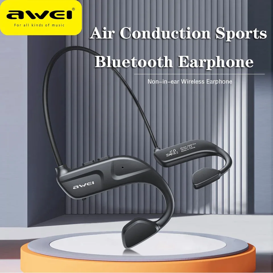 AWEI A889BL/A889 Pro Air Vedenie bezdrôtových slúchadiel Bluetooth 5.0 s mikrofónovým športovým slúchadlá