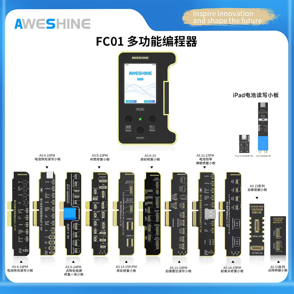 AWESHINE FC01 Multifunkčný programátor pre iPhone batériu/ID tvár