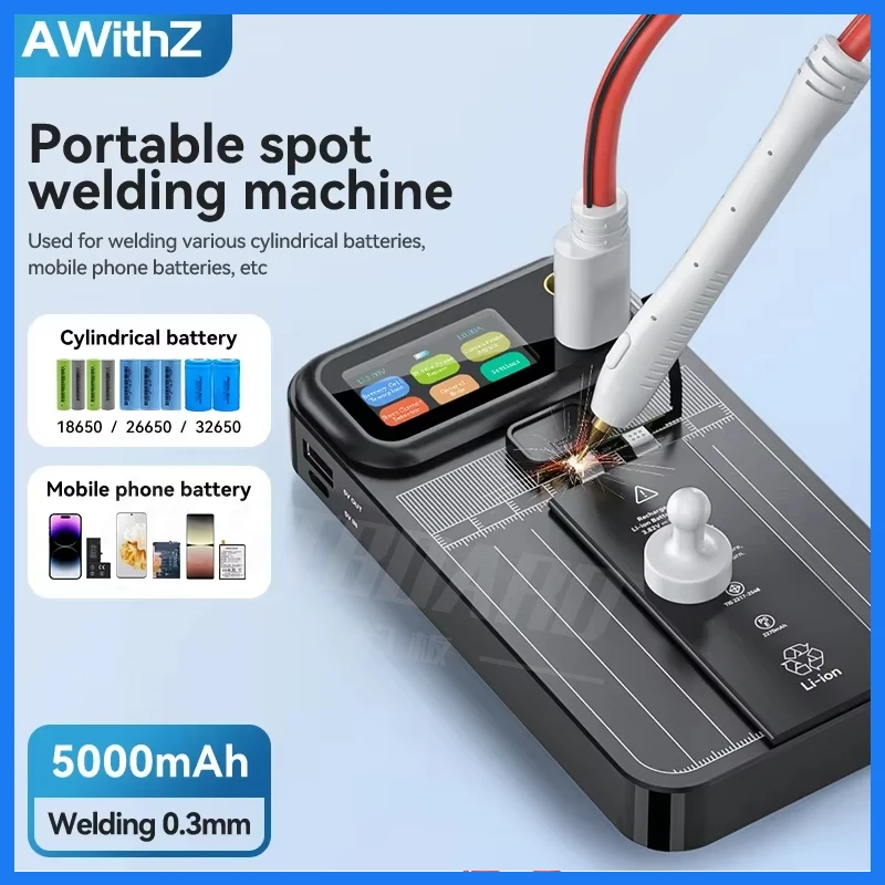 Awithz MC2 MC1 4000MAH Prenosný spotový zvárací stroj Micro Spot Welder pre iPhone Andriod 18650
