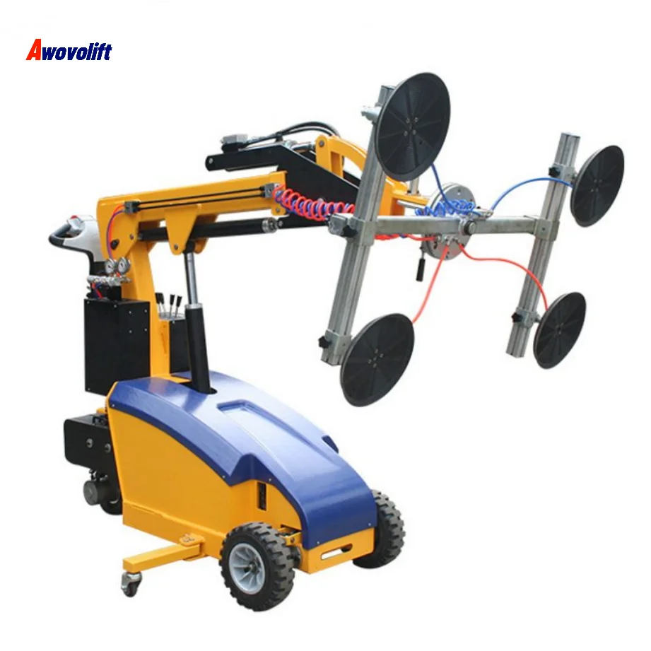 Awovolift Factory Priamy predaj okenné sklo Vybavenie Vákua mramorový sklenený zdvíhač s Flip 90 a rotáciou 360 ľahko prenášajúca CE