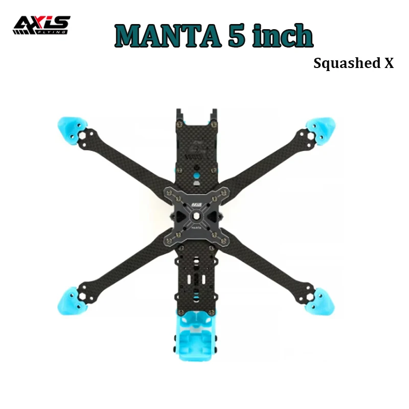 Axisfling Manta 5 palcové uhlíkové vlákno tlmené X Rámové súpravy 238 mm rázvor 5 mm hrúbka ramena pre RC FPV 5 palcov Freestyle Dron
