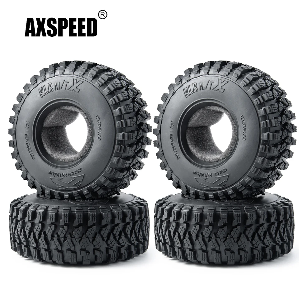 AxSpeed ​​1/4ks 2.2inch Beadlock 125 mm mäkké pneumatiky pneumatí