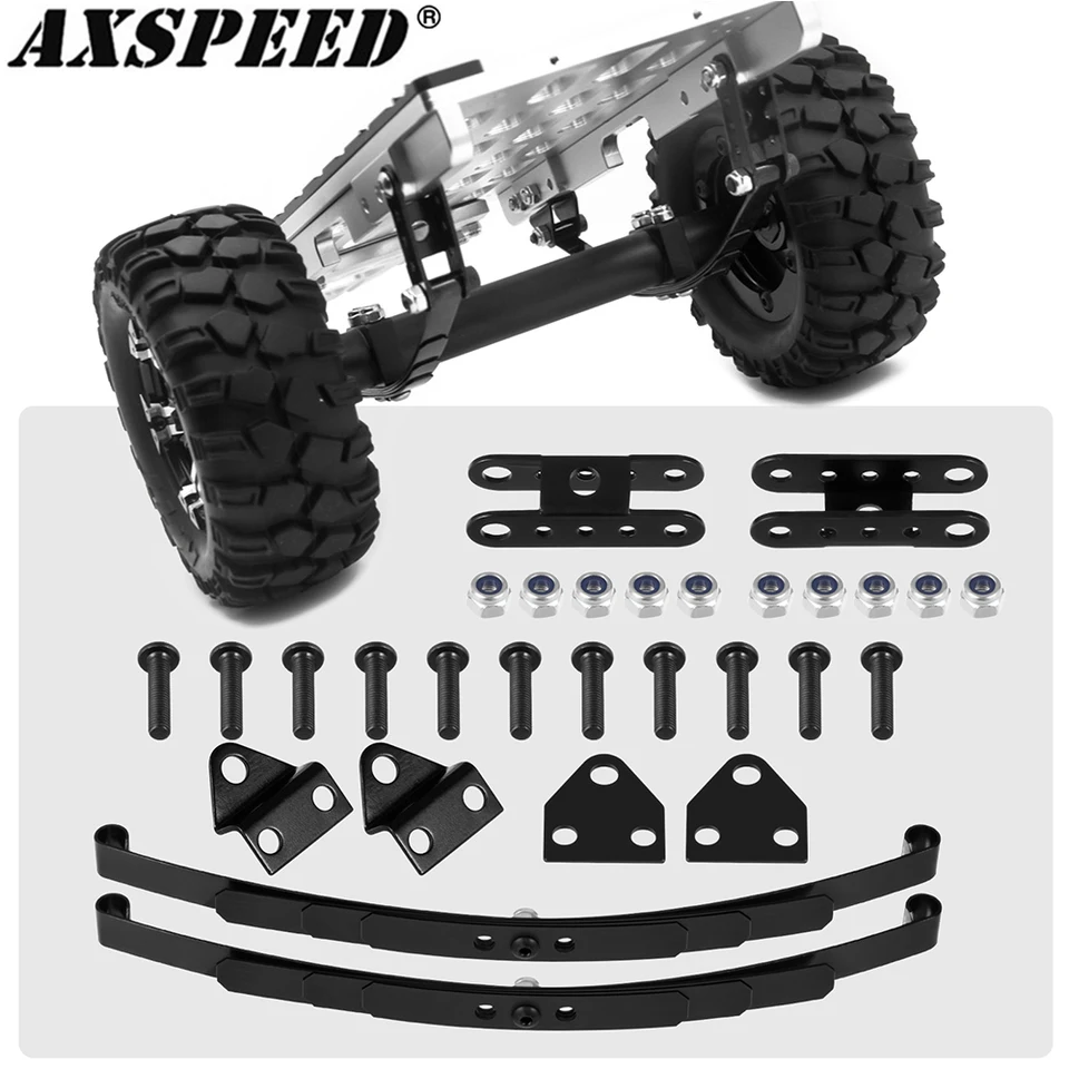 AxSpeed ​​1Pair Steel Leaf Springs predný zadný zavesenie lišty pre 1/10 RC Rock Crawler CAR RC4WD D90 Upgrade diely