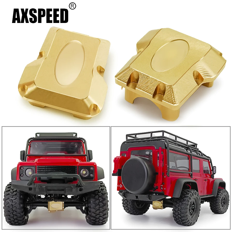AxSpeed ​​1pcs Trx4m Mosadzný predný / zadný rozlišovací kryt pre TRX-4M Bronco Defender 1/18