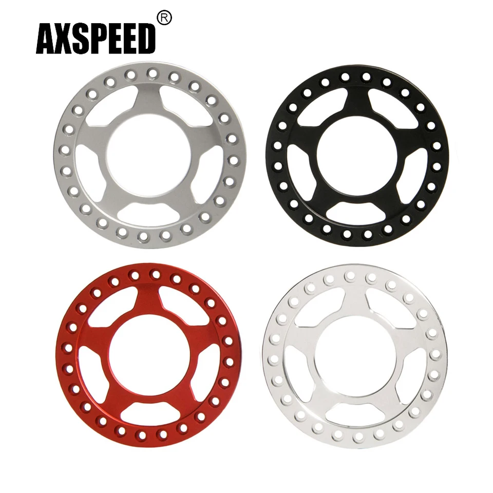 AxSpeed ​​4ks Hliníková zliatina Výmena prsteňa Beadlock pre axiálny SCX10 TRX-4 1/10 RC Crawler CAR 1,9 palca RICKOVÝCH ČASOVÝCH ČASOVÝCH