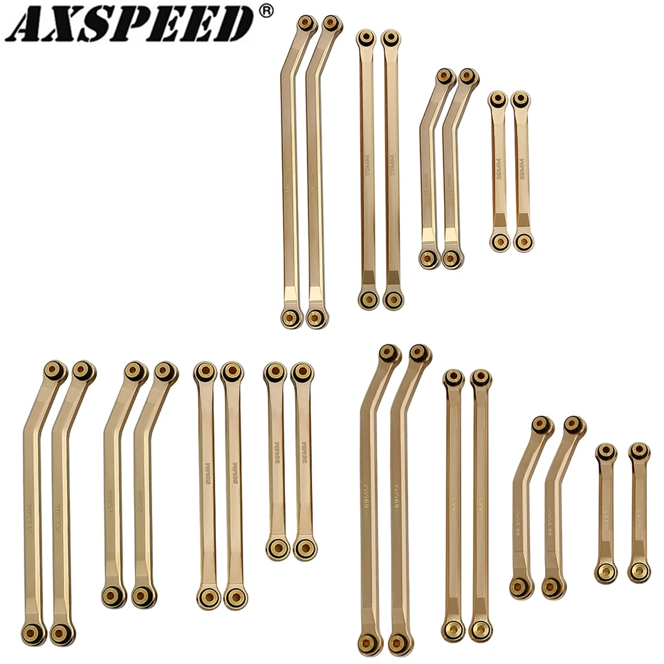 AxSpeed ​​Axial SCX24 8 LINKS STVRDENÁ Mosadzná vôľa podvozku