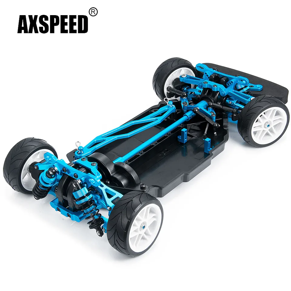 AxSpeed ​​Metal Zliatina a plastové ráfiky kolesa Ráme pre tlmiče nárazov pre Tamiya TT02 1/10 RC Drift Control Drift Car DIY diely