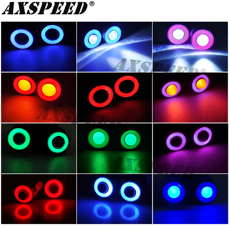 AxSpeed ​​RC Auto LED Light Angel a Demon Eyes Svetlomet 4.2v-6v 10 mm/13 mm/17 mm/22 mm pre 1:10 RC Rock Crawler Axial SCX10