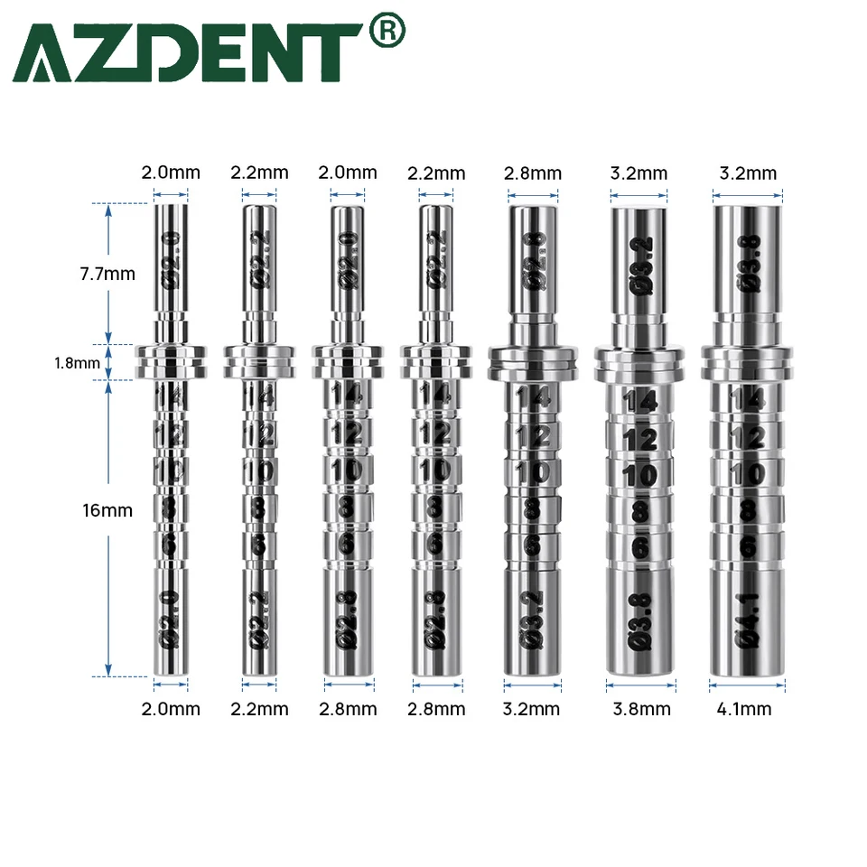 Azdent zubný implantát hĺbka PIN laboratórium PIN PARALAL PIN Implantát chirurgický nástroj zubná oceľ Dentistry Instruments