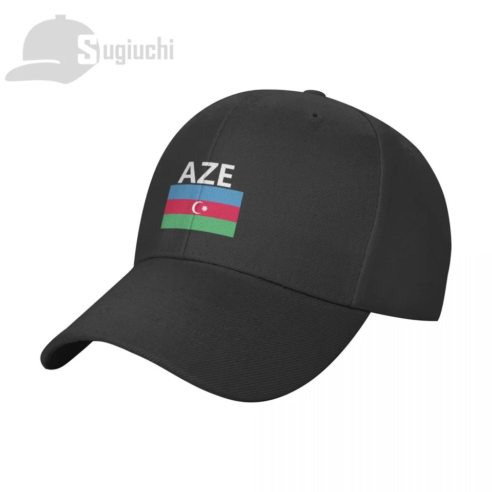 Azerbajdžanská krajina Vlajka s listom Sun Baseball Cap Dad Hats nastaviteľné pre mužov Unisex cool outdoorový klobúk