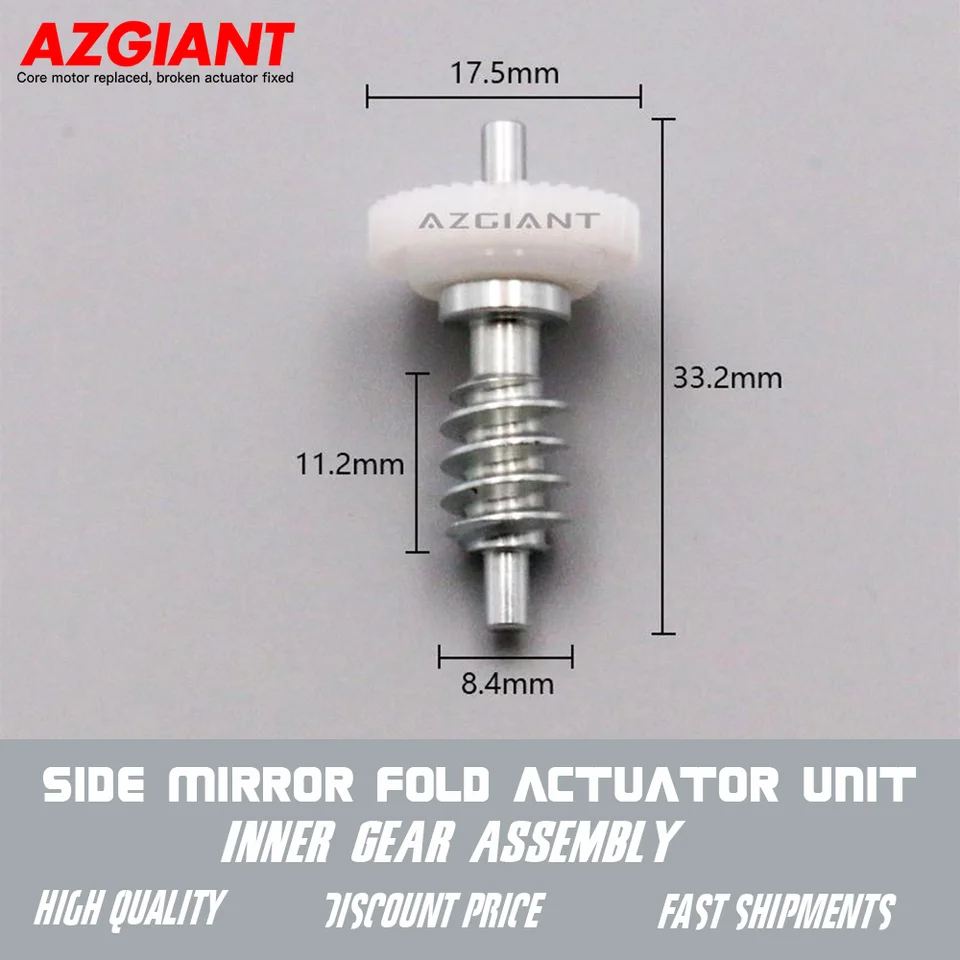 Azgiant Auto Side Reparview Mirror Skladací modul precízne prevodový stupeň pre Peugeot 208 307cc 2008 308 2004-2019