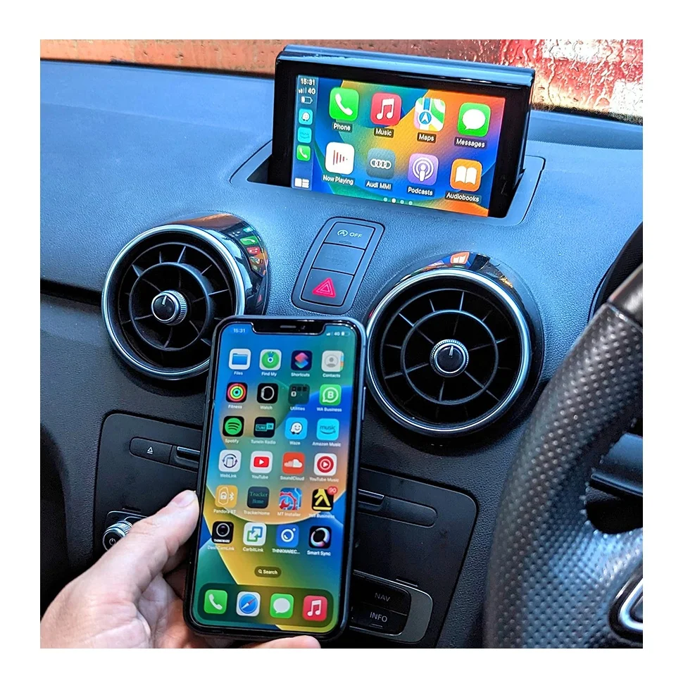 Azton Wireless CarPlay Modul pre Au.di A1 Q3 2012 2013 2014 2015 2016 2017 2018 2018 Android Auto AirPlay Backup