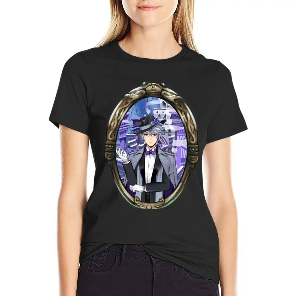 Azul Ashengrotto (Twisted Wonderland) Tričko letné vrcholy Tees Dámske tričká