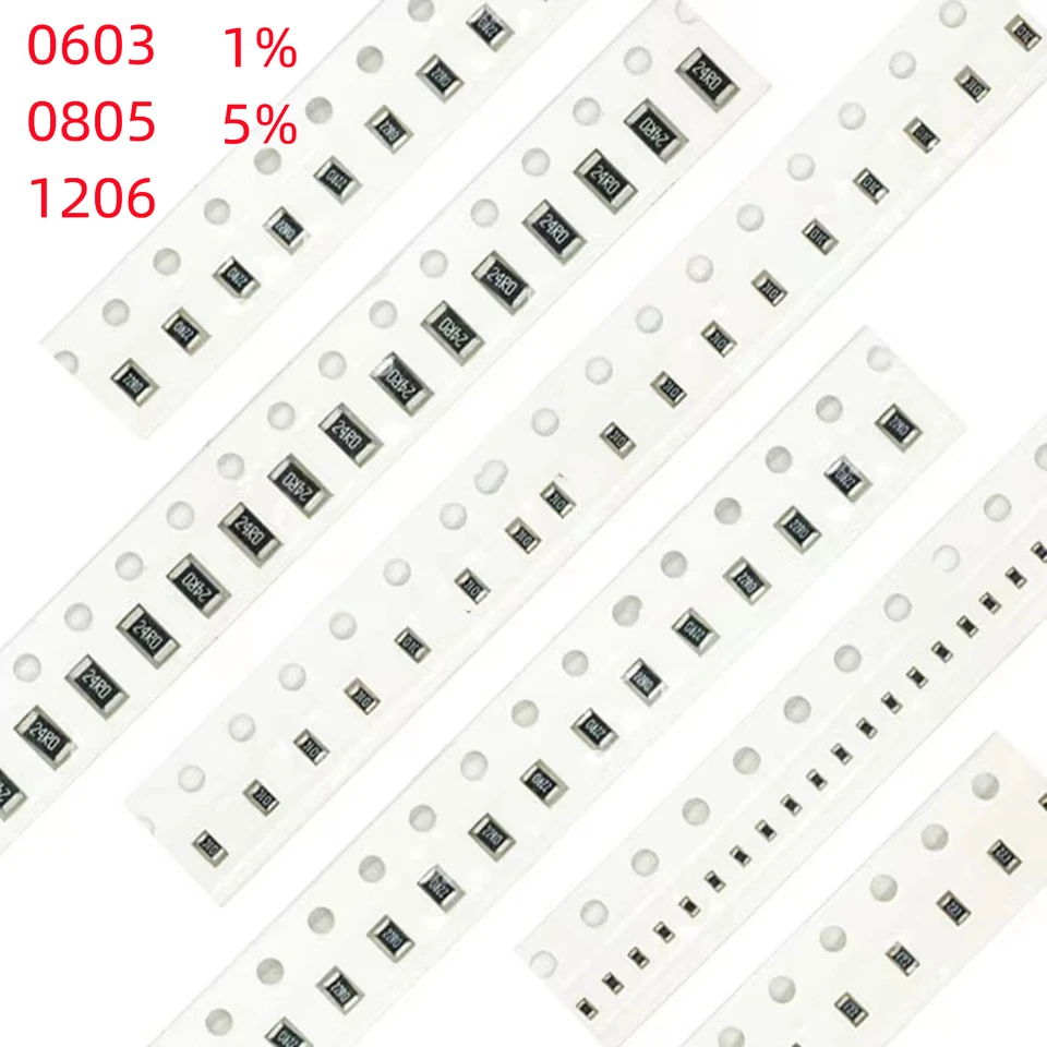 B 100 ks 1% 0603 0805 1206 SMD rezistor 0r ~ 10M 1/4W 82 150 22 330 OHM 5,6k 6,2k 6,8k 7,5k 8,2k 9,1k 10k 10k 11k 12k 13k 15k 16k 18k 18k 18k 18k